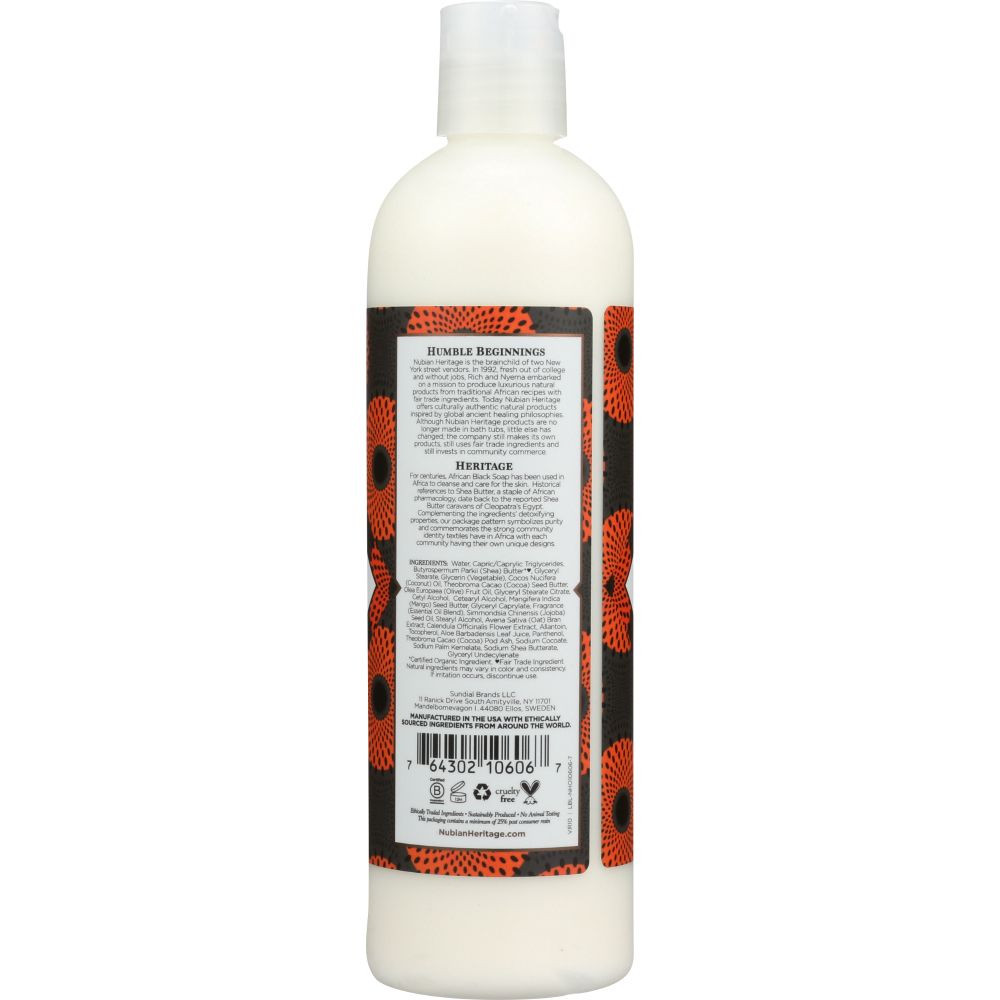 NUBIAN HERITAGE: Body Lotion African Black Soap, 13 oz